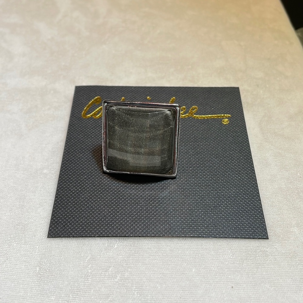 Cookie Lee Iridescent Chunky Adjustable Ring